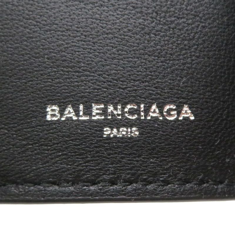 バレンシアガ 三つ折り財布 エブリデイ 505055 BALENCIAGA 財布 黒