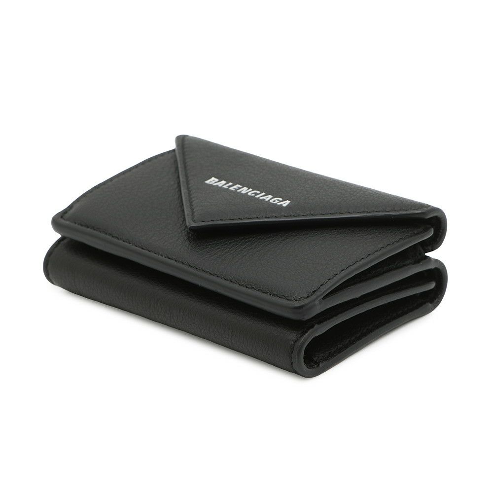 バレンシアガ 三つ折り財布 ペーパーミニウォレット 391446 BALENCIAGA 財布 黒