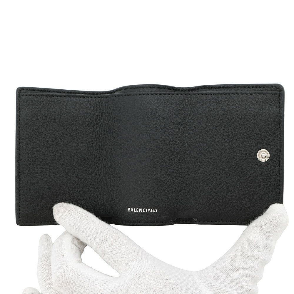 バレンシアガ 三つ折り財布 ペーパーミニウォレット 391446 BALENCIAGA 財布 黒