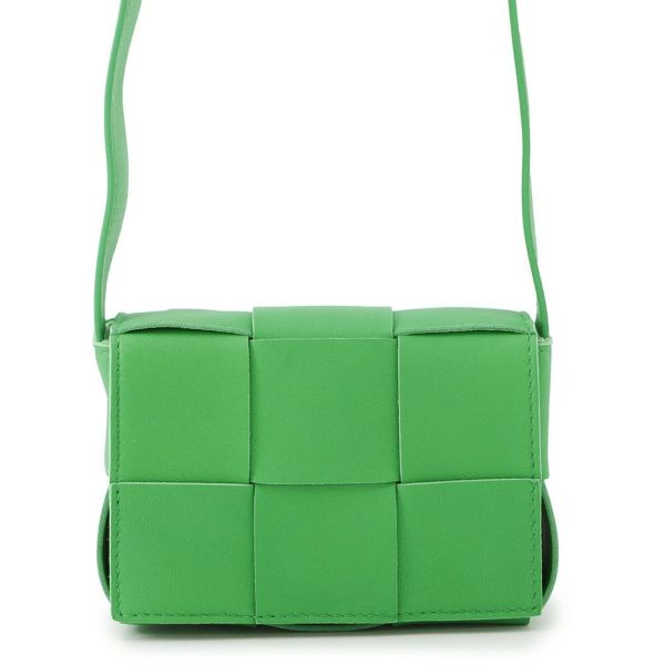 ボッテガヴェネタ ショルダーバッグ キャンディー カセット ラムスキン 666688 BOTTEGA VENETA グリーン