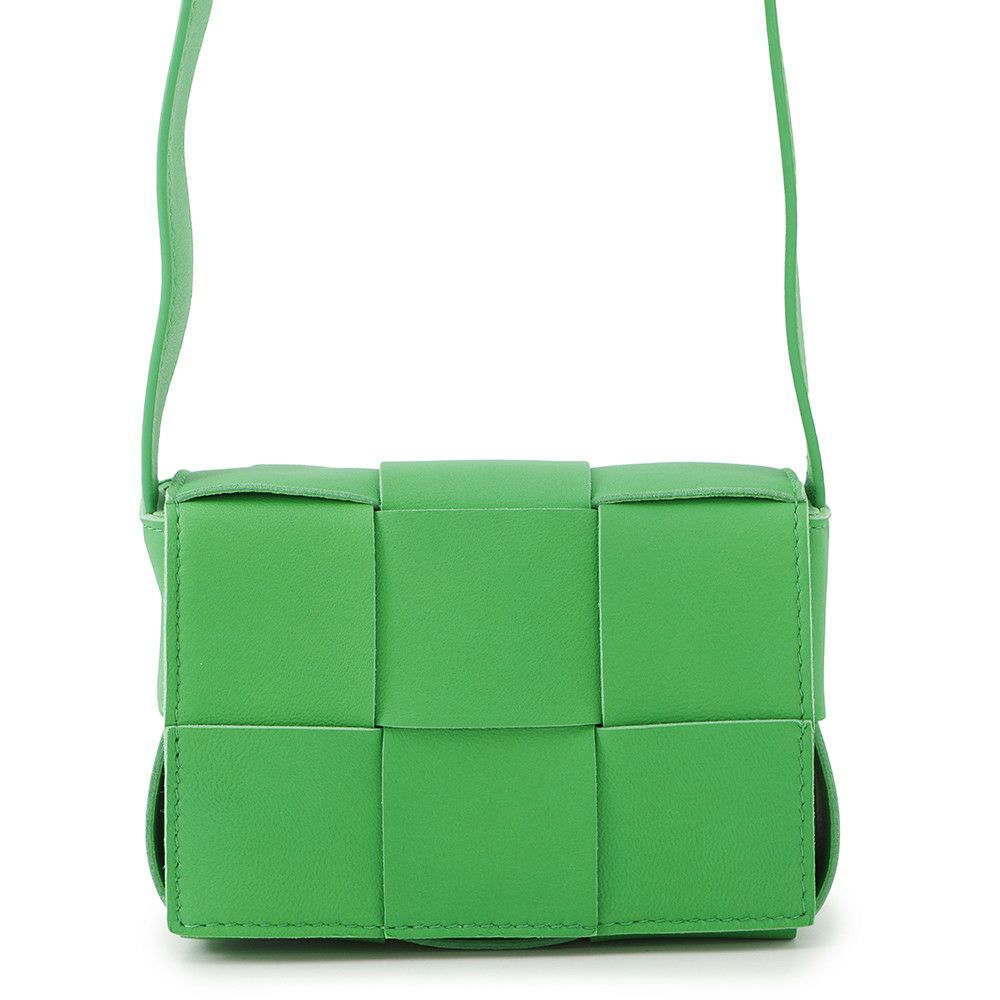 ボッテガヴェネタ ショルダーバッグ キャンディー カセット ラムスキン 666688 BOTTEGA VENETA グリーン