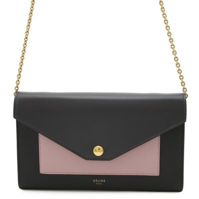 正規品　希少　大人気　セリーヌ　クラスプ　ラージ　ウォレット 中古・古着通販】CELINE (セリーヌ) ラージフラップ チェーン