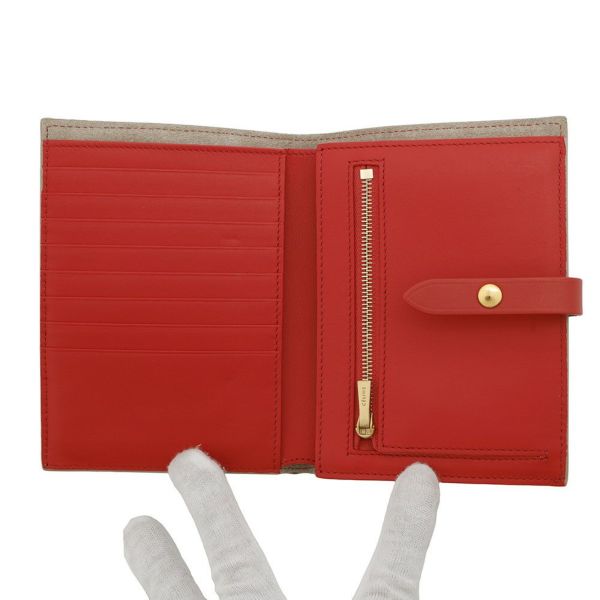 セリーヌ 二つ折り財布 ミディアム マルチファンクション ストラップウォレット バイカラー 104813 CELINE