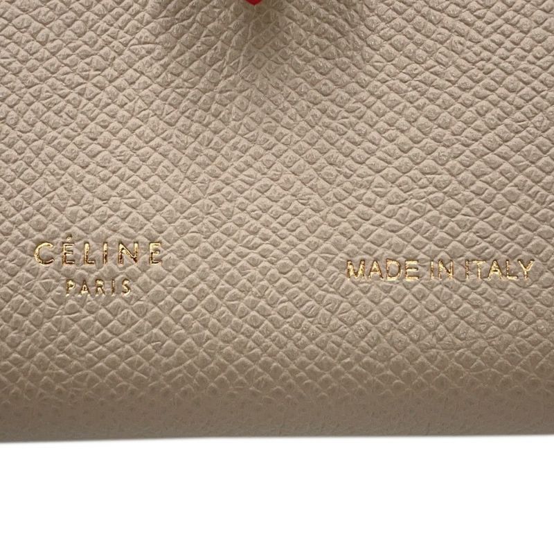 セリーヌ 二つ折り財布 ミディアム マルチファンクション ストラップウォレット バイカラー 104813 CELINE