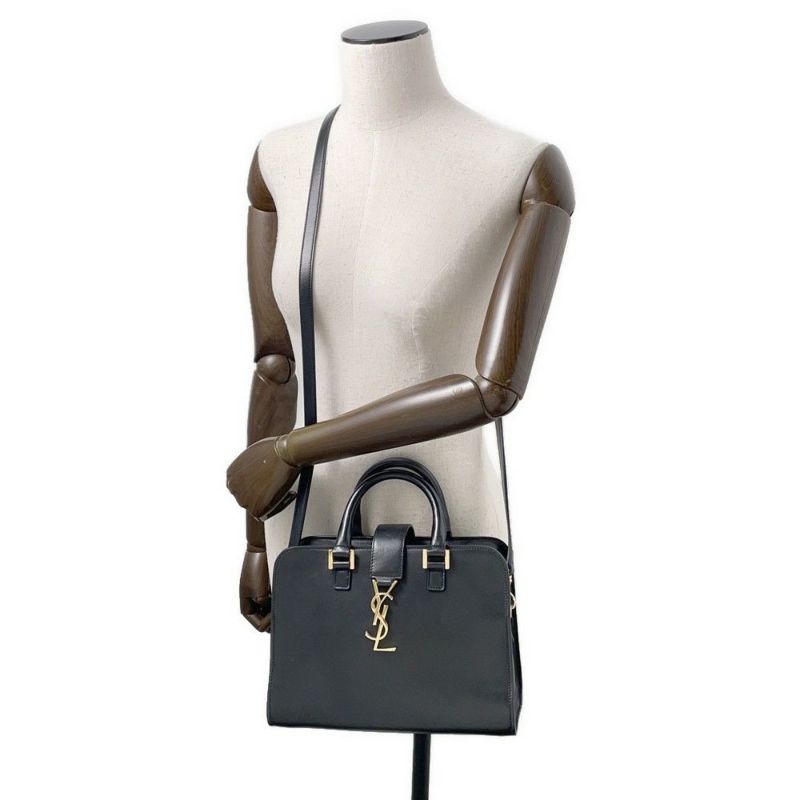 サンローランパリ ハンドバッグ ベイビーカバス 472466 SAINT LAURENT PARIS 2way 黒