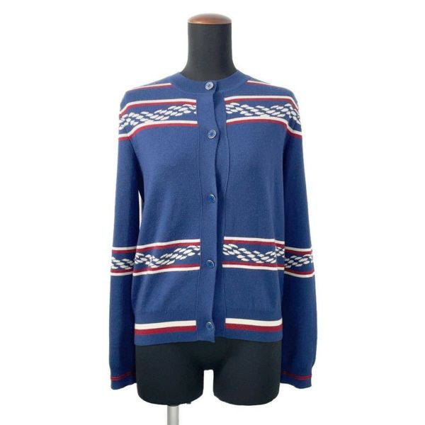 エルメス カーディガン カノエH カシミヤ シルク レディースサイズ38 HERMES