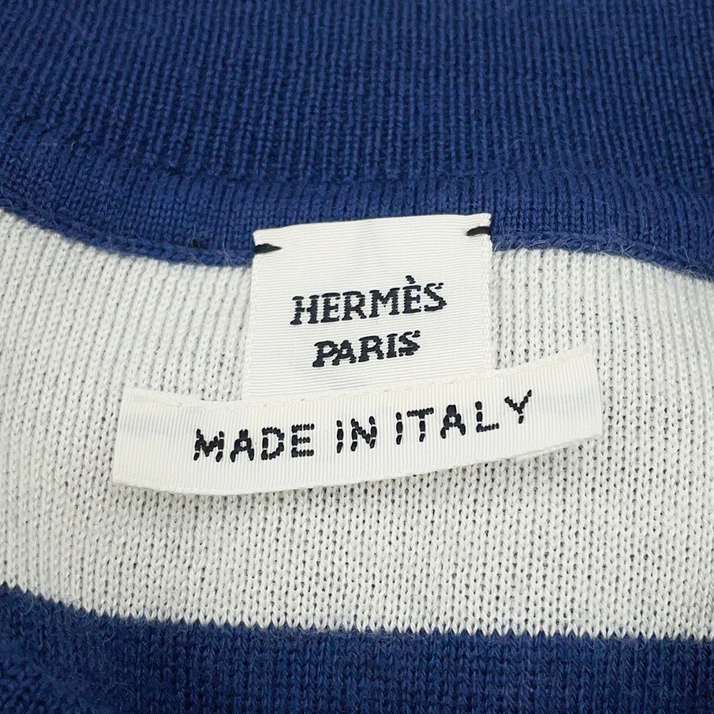エルメス カーディガン カノエH カシミヤ シルク レディースサイズ38 HERMES