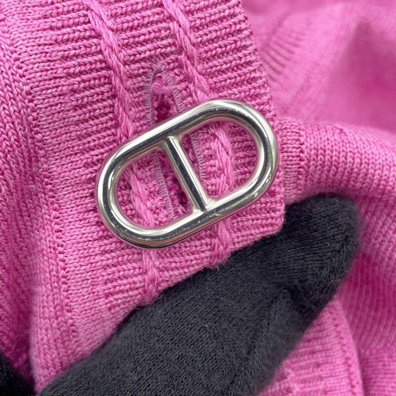 エルメス カーディガン ナウサ Naoussa シェーヌダンクル シルク コットン レディースサイズ34 HERMES トップス