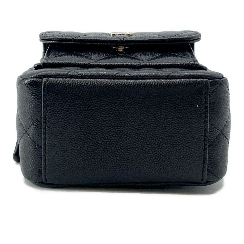 シャネル リュック マトラッセ ココマーク キャビアスキン ミニ AP3753 CHANEL 2way バッグ バックパック 黒