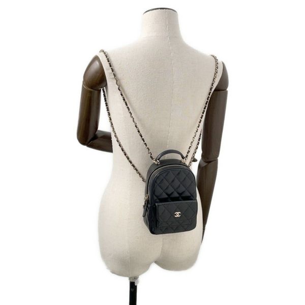シャネル リュック マトラッセ ココマーク キャビアスキン ミニ AP3753 CHANEL 2way バッグ バックパック 黒