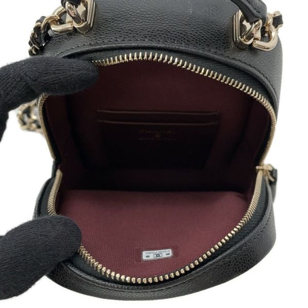 シャネル リュック マトラッセ ココマーク キャビアスキン ミニ AP3753 CHANEL 2way バッグ バックパック 黒