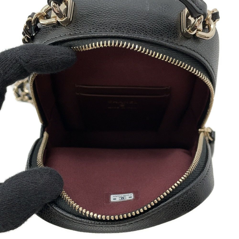 シャネル リュック マトラッセ ココマーク キャビアスキン ミニ AP3753 CHANEL 2way バッグ バックパック 黒