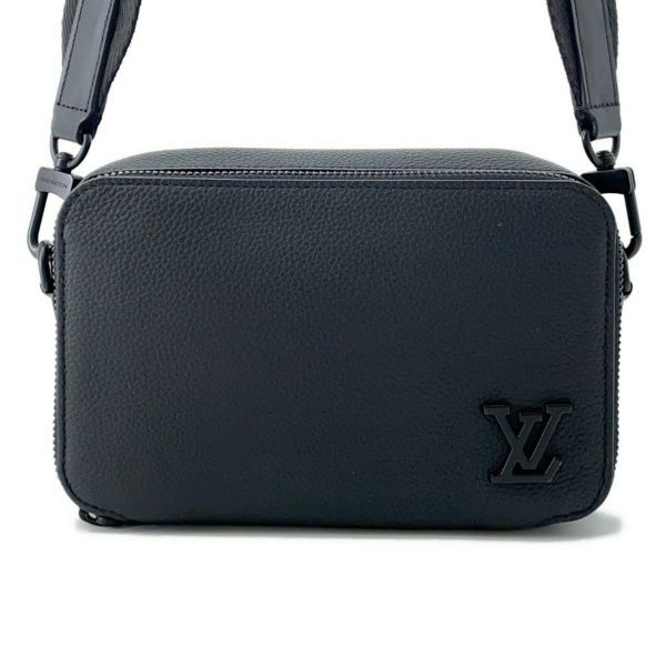 ルイヴィトン ショルダーバッグ グレインカーフレザー/LVアエログラム アルファ・ウェアラブル ウォレット M59161 黒 ブラック