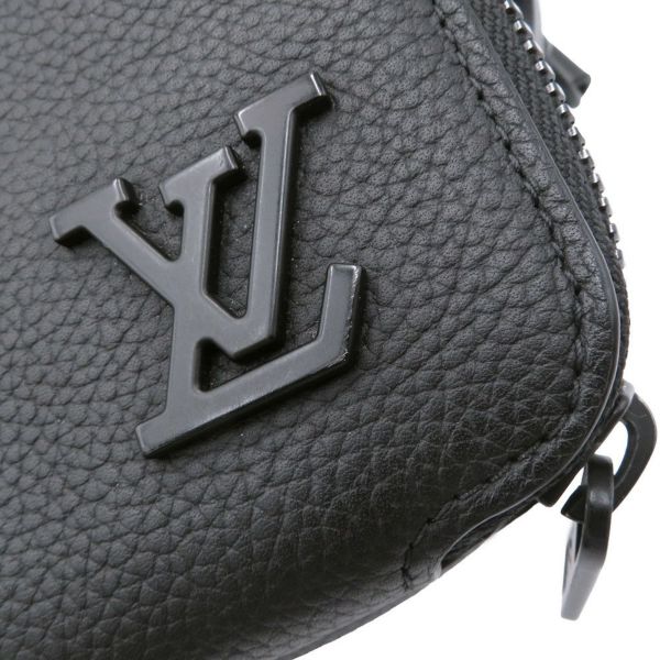 ルイヴィトン ショルダーバッグ グレインカーフレザー/LVアエログラム アルファ・ウェアラブル ウォレット M59161 黒 ブラック