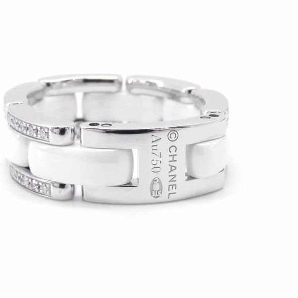 シャネル リング ウルトラ コレクション ダイヤモンド40P 約0.22ct K18WG セラミック リングサイズ58 J2643 CHANEL