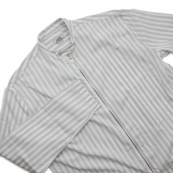 エルメス ジャケット レイユレス パラソル Rayures parasol コットン メンズ サイズ39 HERMES アウター