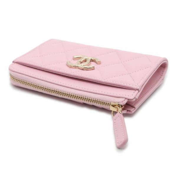 シャネル コインケース マトラッセ ココマーク キャビアスキン AP3982 フラグメント カードケース