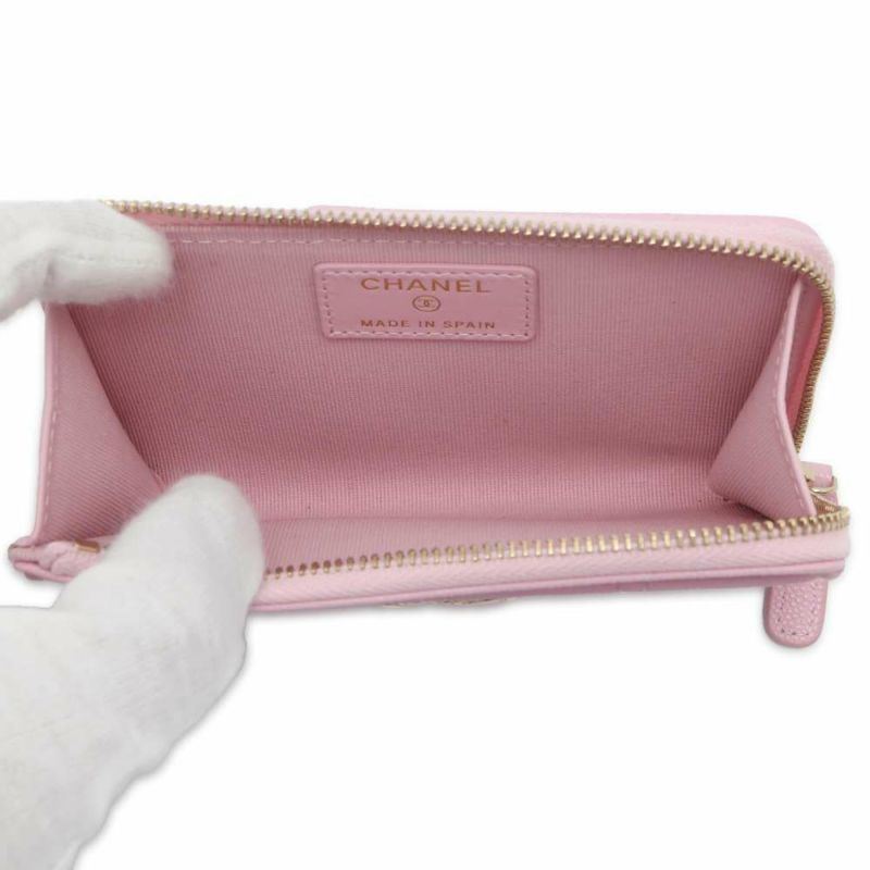 シャネル コインケース マトラッセ ココマーク キャビアスキン AP3982 フラグメント カードケース