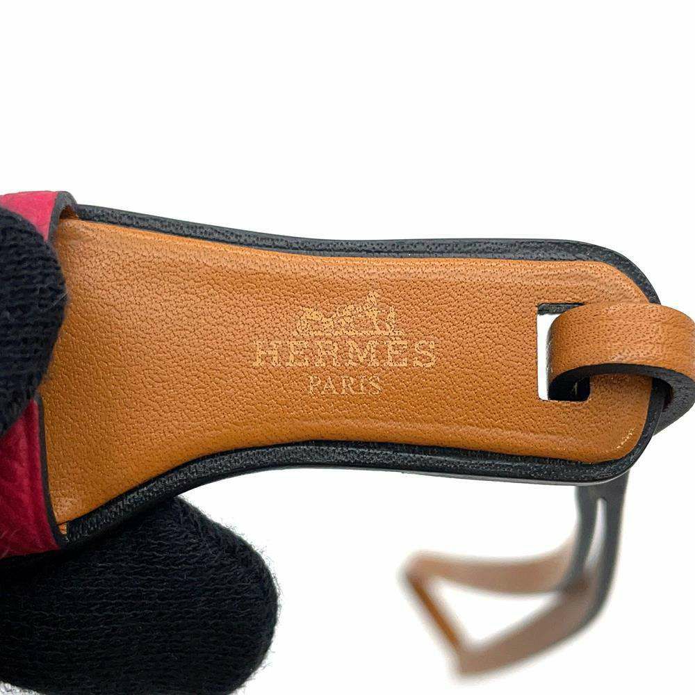 エルメス バッグチャーム オラン・ナノ フランボワーズ/ナチュラルサブレ/ブラック ヴォーエプソン/ヴォーバトラー