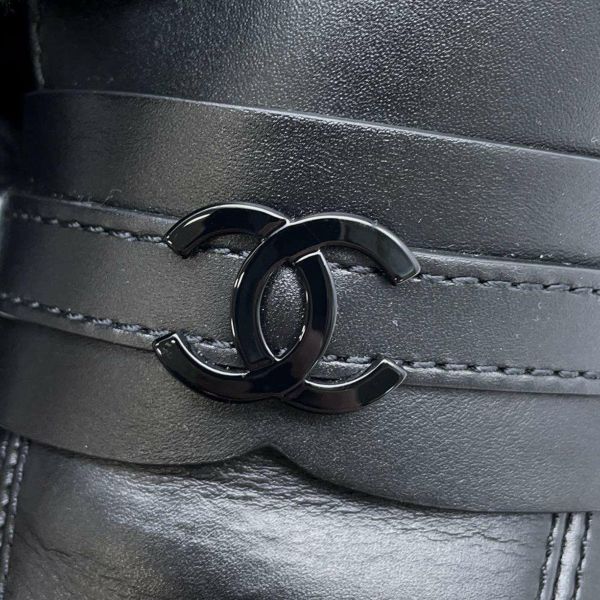 シャネル ローファー ココマーク 厚底 レザー レディースサイズ36C G39206 CHANEL 靴 黒 ヒール