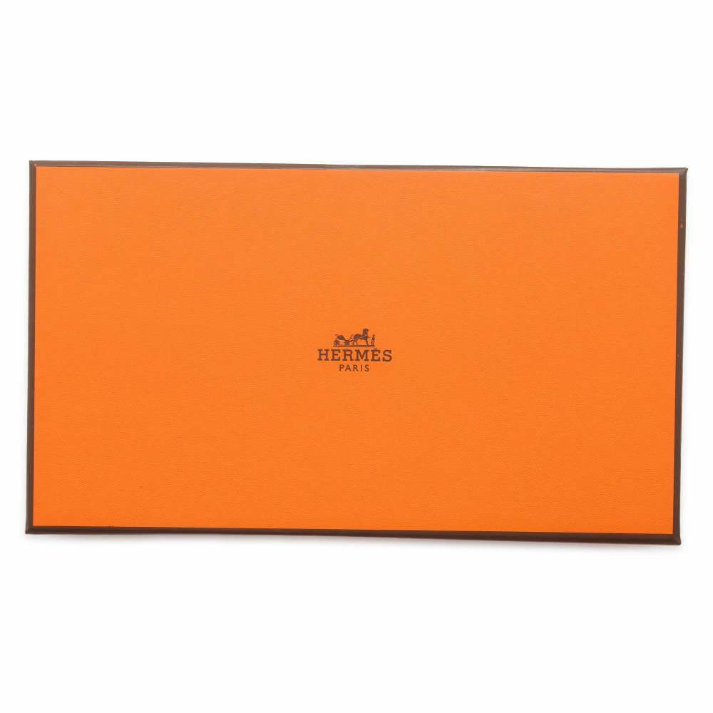 エルメス 長財布 アザップロング シルクイン ゴールド/シルバー金具 ヴォーエプソン B刻印