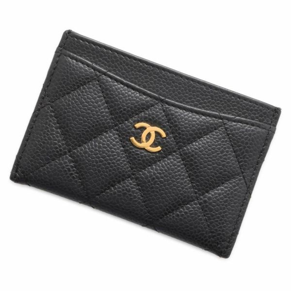 シャネル カードケース マトラッセ ココマーク キャビアスキン パスケース A31510 CHANEL Card Holder 定期入れ 黒