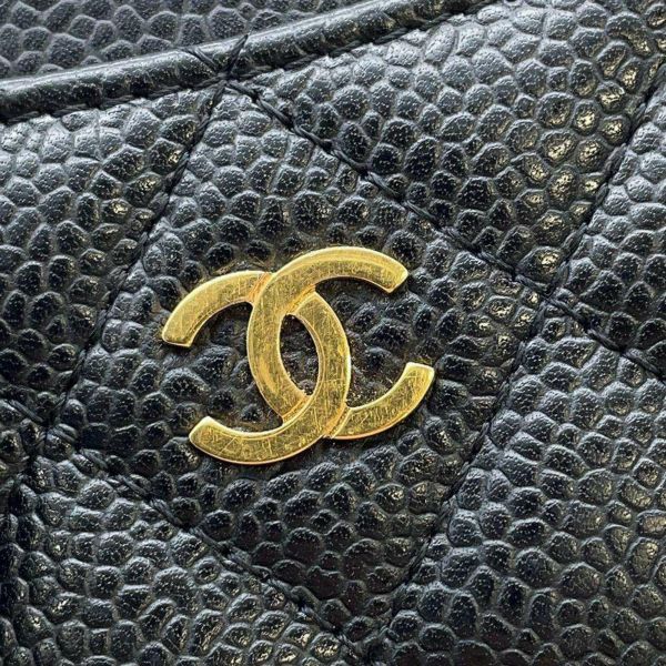 シャネル カードケース マトラッセ ココマーク キャビアスキン パスケース A31510 CHANEL Card Holder 定期入れ 黒