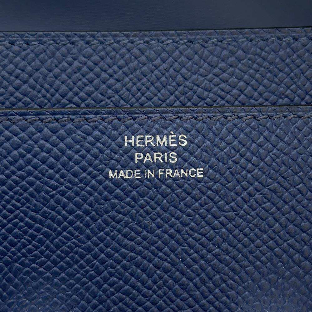 エルメス 長財布 コンスタンス トゥーゴー ロング ブルーネイビー/シルバー金具 ヴォーエプソン W刻印