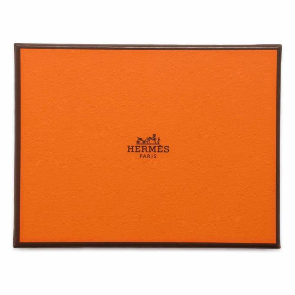 エルメス 二つ折り財布 ポーカーGM ルージュピマン/シルバー金具 ヴォーエプソン HERMES メンズ