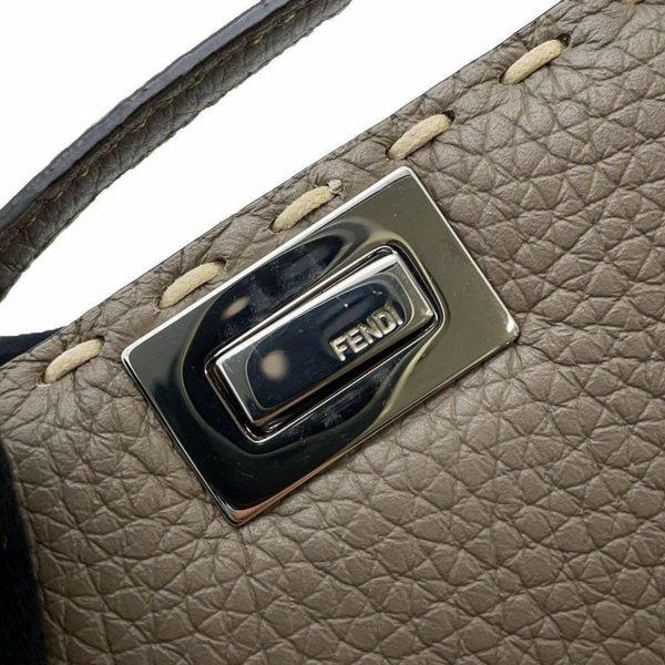 フェンディ チェーンショルダーポーチ ナノピーカブー レザー 7AR993 FENDI ポシェット チャーム