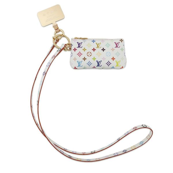 ルイヴィトン ポーチ モノグラム・マルチカラー LV × TM フォンホルダー M14099 LOUIS VUITTON 白 ホワイト 村上隆コラボ