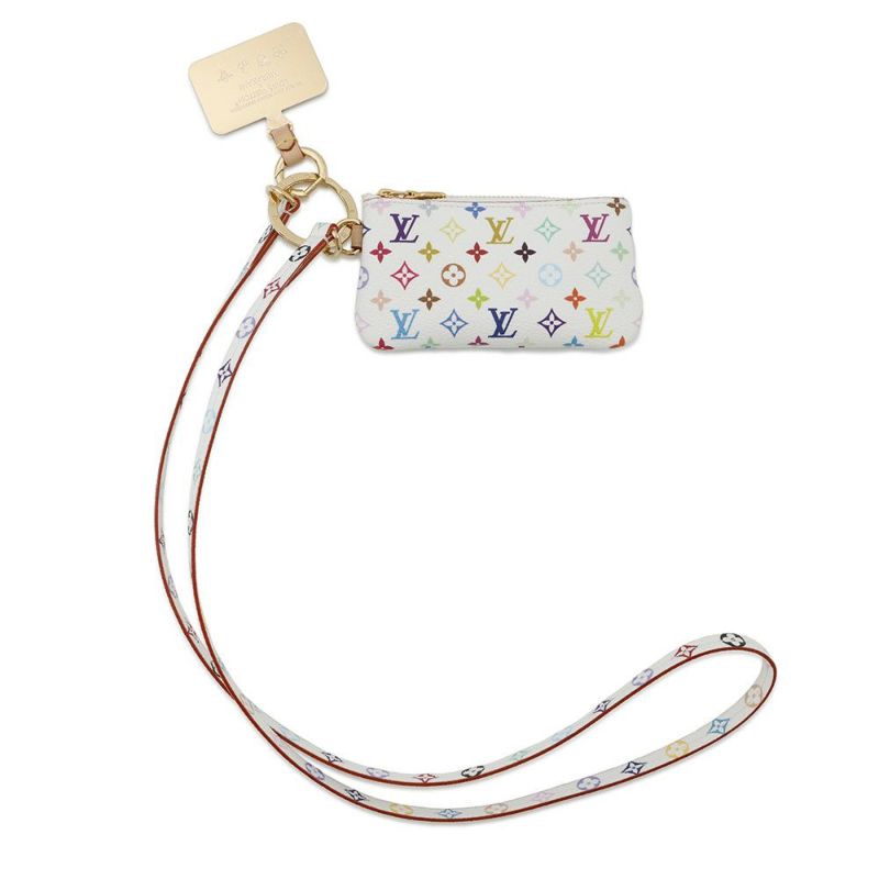 ルイヴィトン ポーチ モノグラム・マルチカラー LV × TM フォンホルダー M14099 LOUIS VUITTON 白 ホワイト 村上隆コラボ