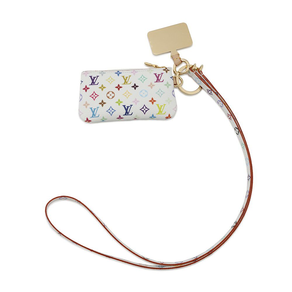 ルイヴィトン ポーチ モノグラム・マルチカラー LV × TM フォンホルダー M14099 LOUIS VUITTON 白 ホワイト 村上隆コラボ