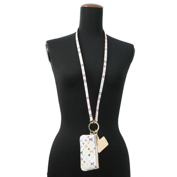 ルイヴィトン ポーチ モノグラム・マルチカラー LV × TM フォンホルダー M14099 LOUIS VUITTON 白 ホワイト 村上隆コラボ