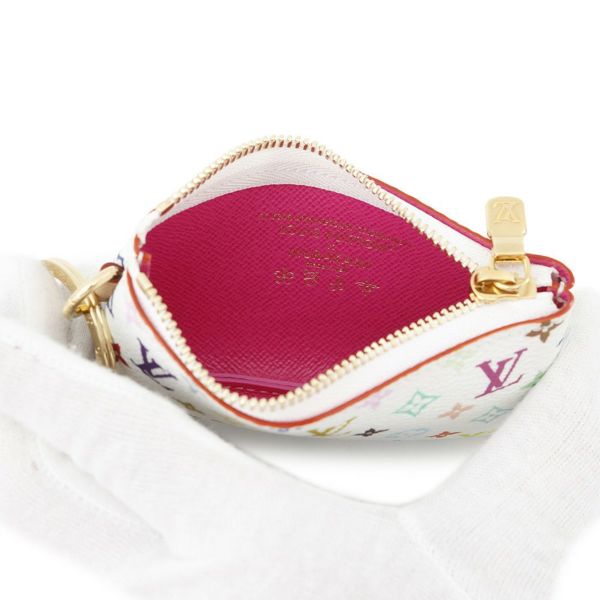 ルイヴィトン ポーチ モノグラム・マルチカラー LV × TM フォンホルダー M14099 LOUIS VUITTON 白 ホワイト 村上隆コラボ