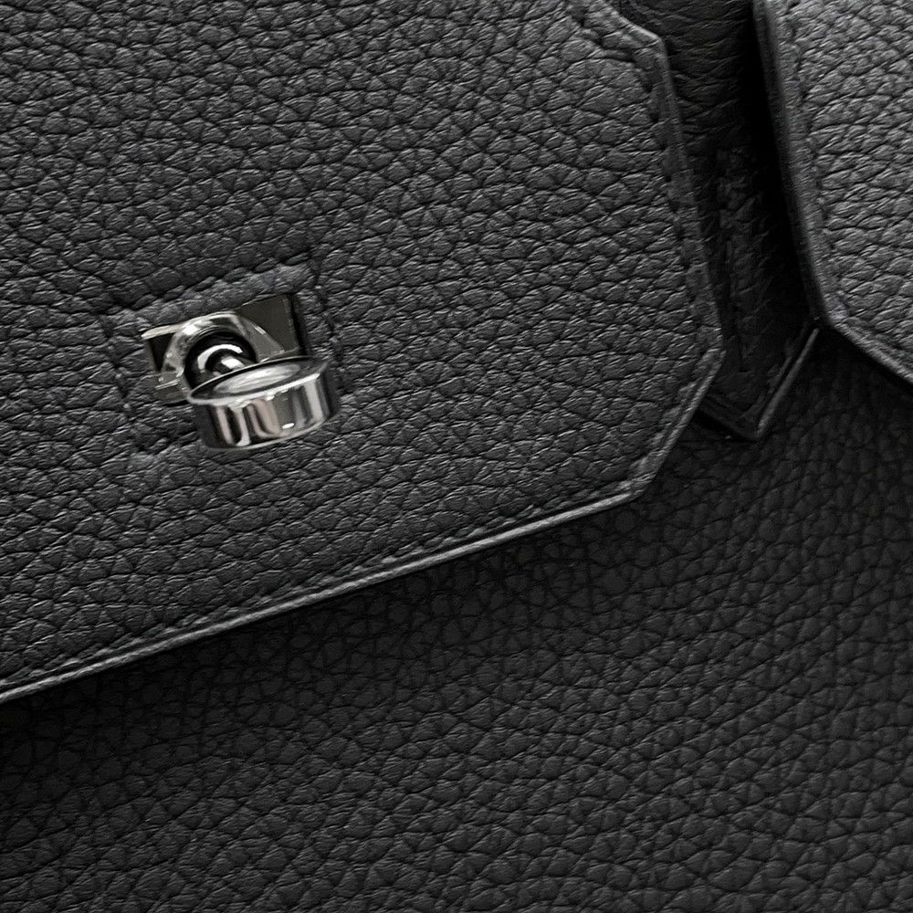 エルメス バーキン30 ブラック/シルバー金具 トゴ T刻印 HERMES Birkin ハンドバッグ 黒