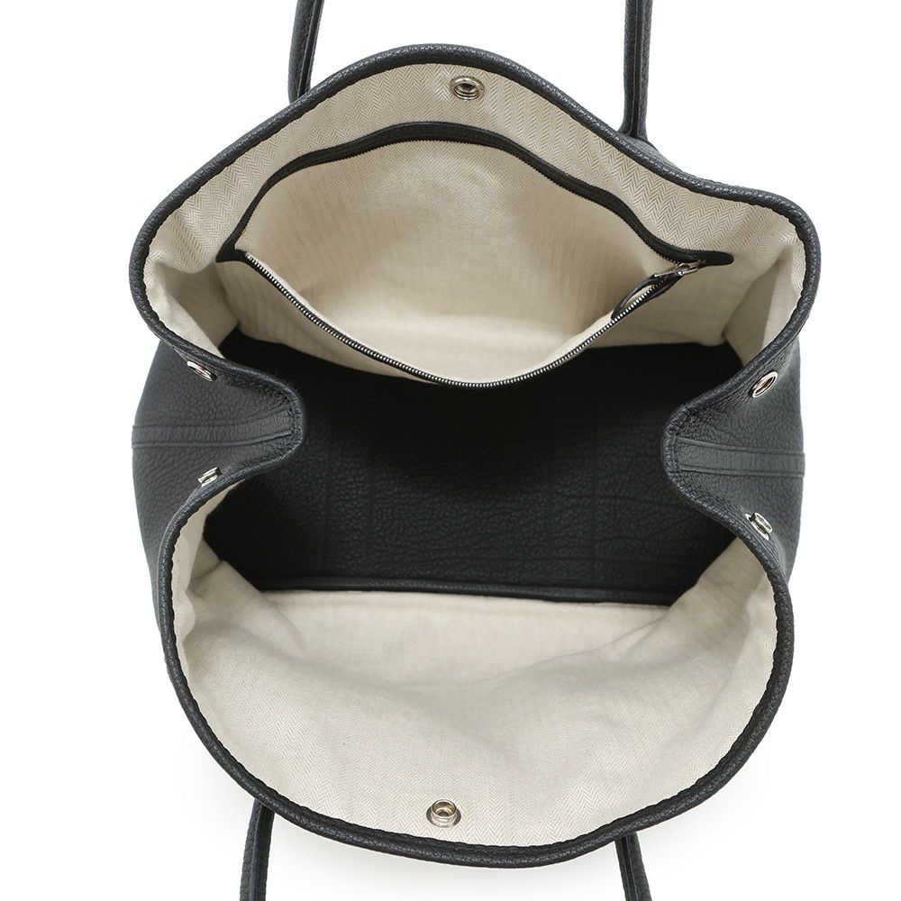 エルメス トートバッグ ガーデンパーティPM ブラック/シルバー金具 ネゴンダ C刻印 黒