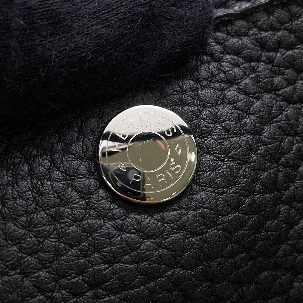 エルメス トートバッグ ガーデンパーティPM ブラック/シルバー金具 ネゴンダ C刻印 黒