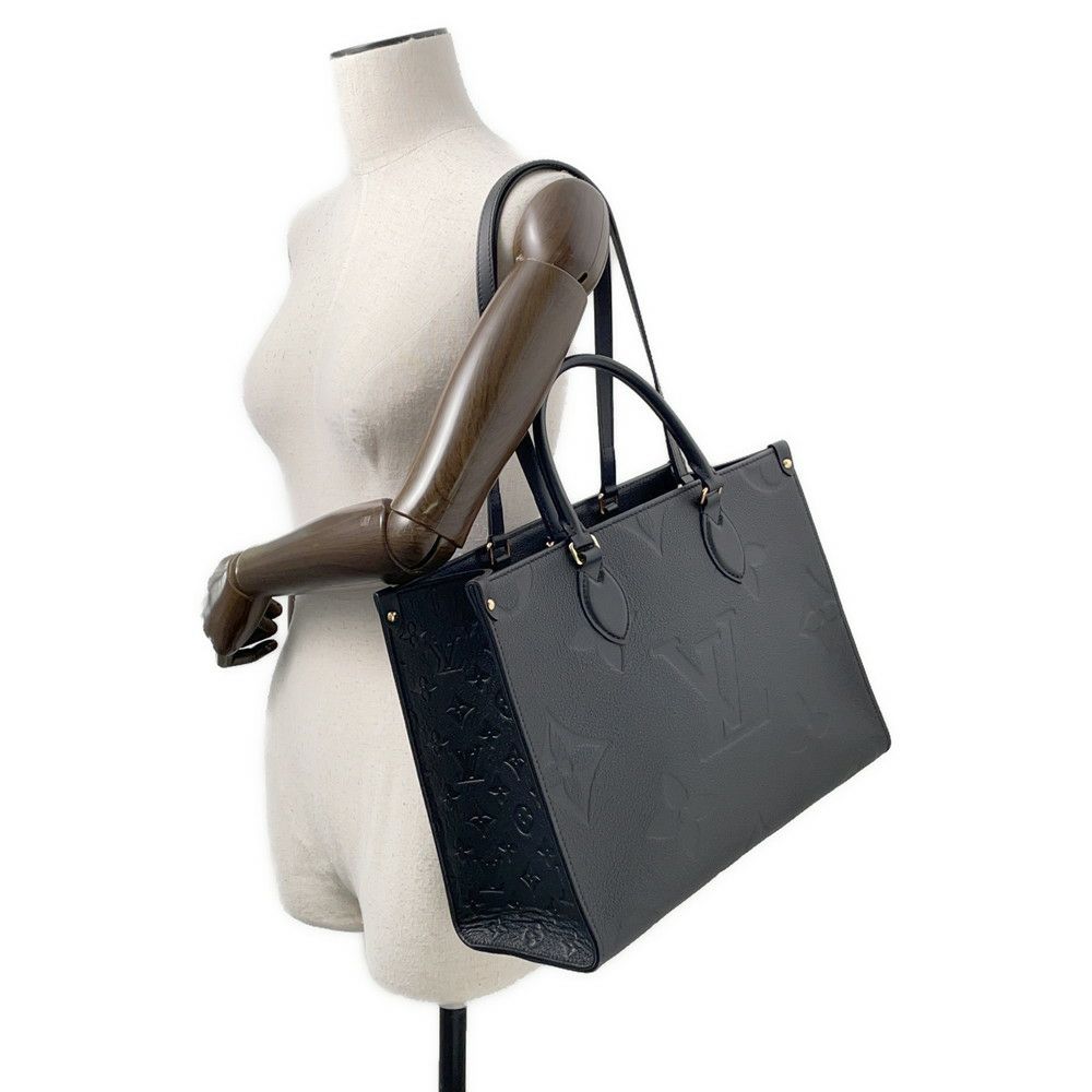ルイヴィトン トートバッグ モノグラム・アンプラント オンザゴーMM M45595 2way ブラック 黒