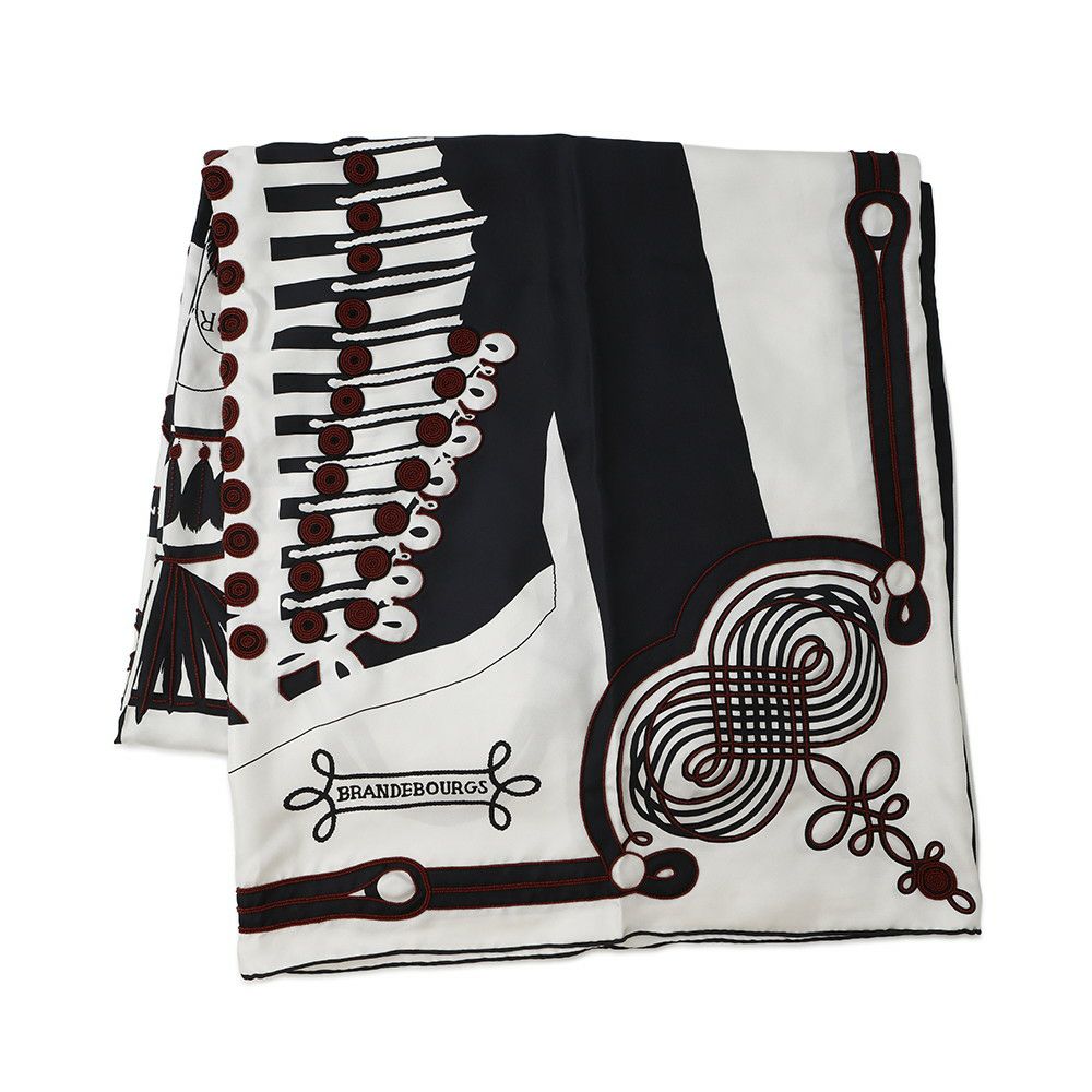 エルメス ストール  ブランデンブルク シルク ビーズ 筒型 HERMES スカーフ