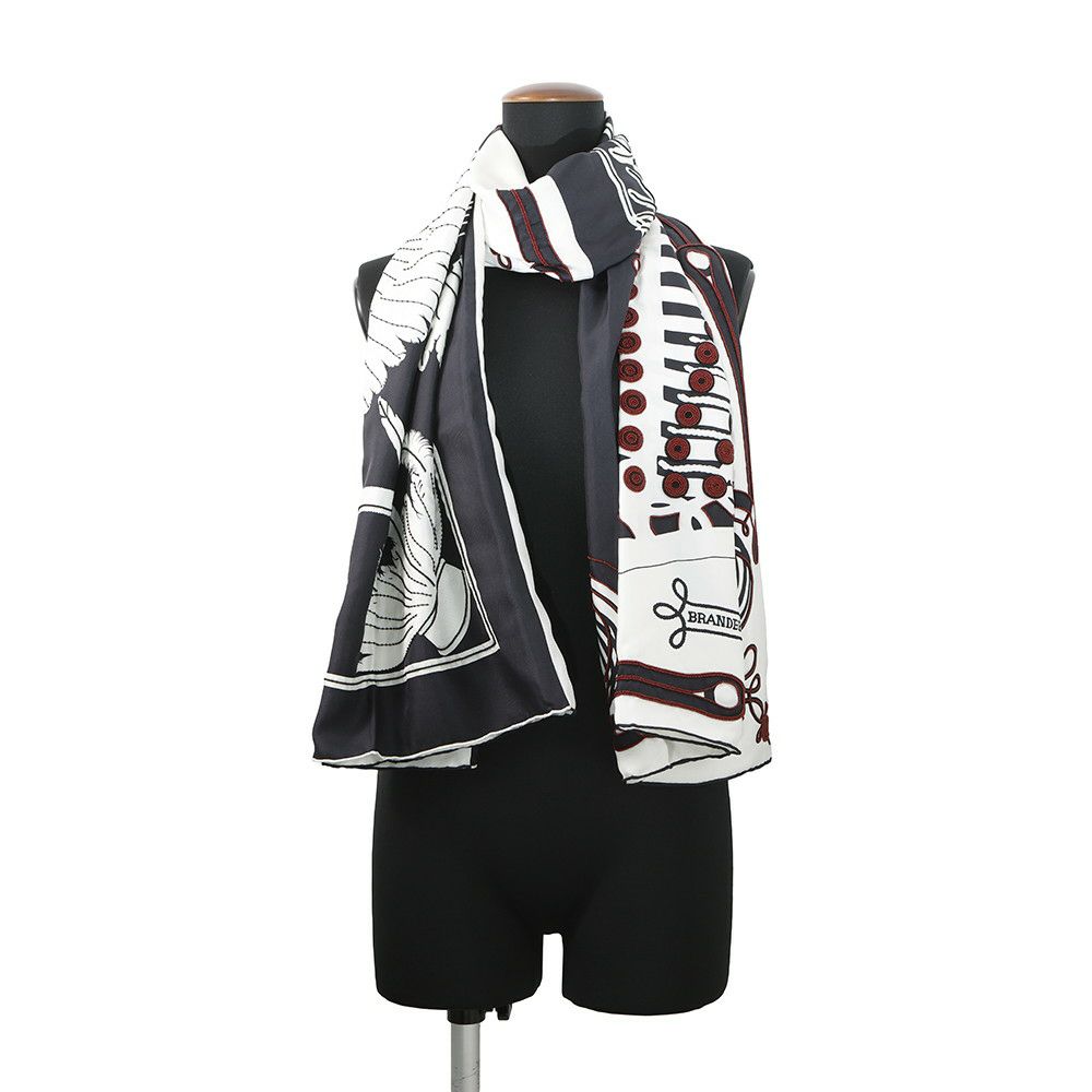 エルメス ストール  ブランデンブルク シルク ビーズ 筒型 HERMES スカーフ