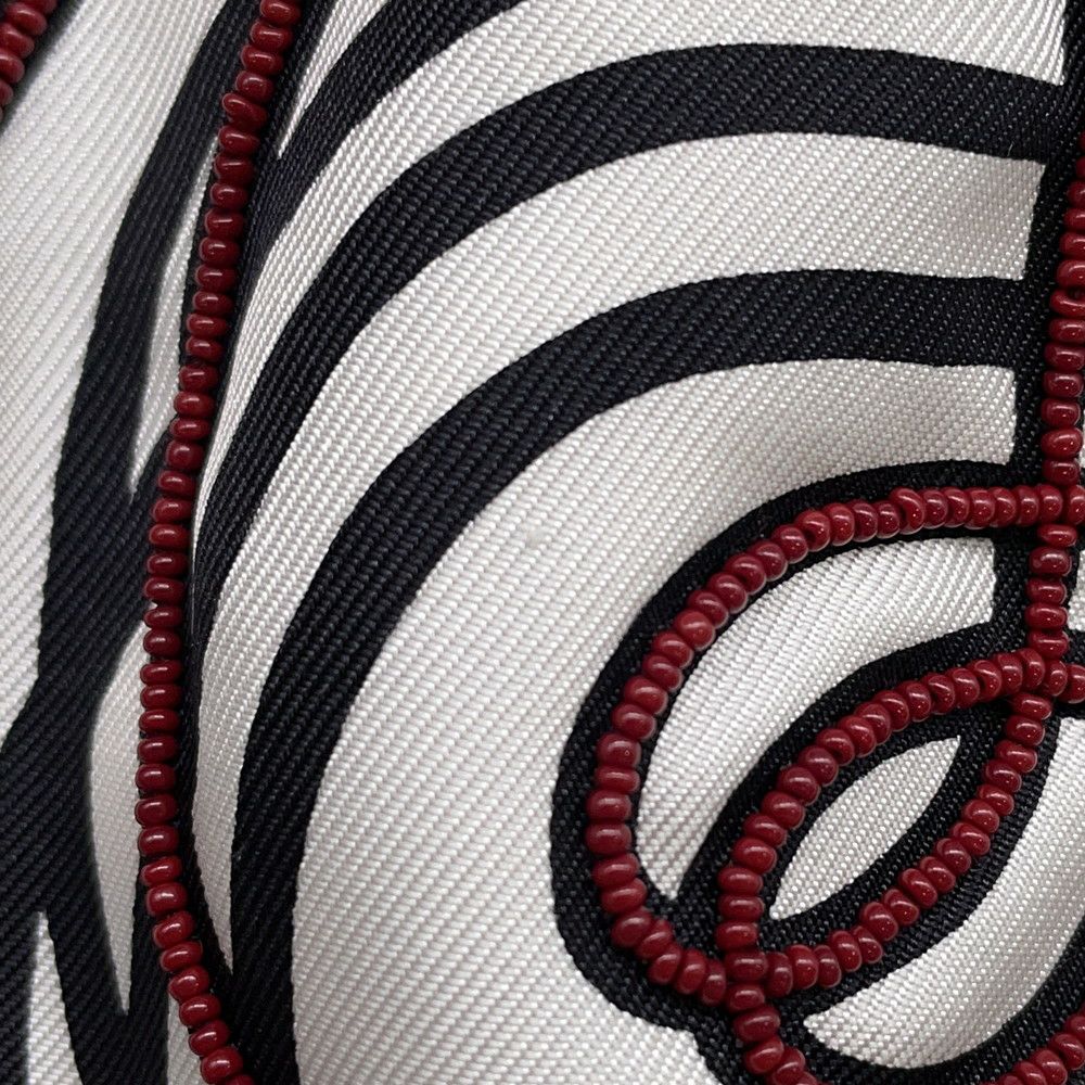 エルメス ストール  ブランデンブルク シルク ビーズ 筒型 HERMES スカーフ