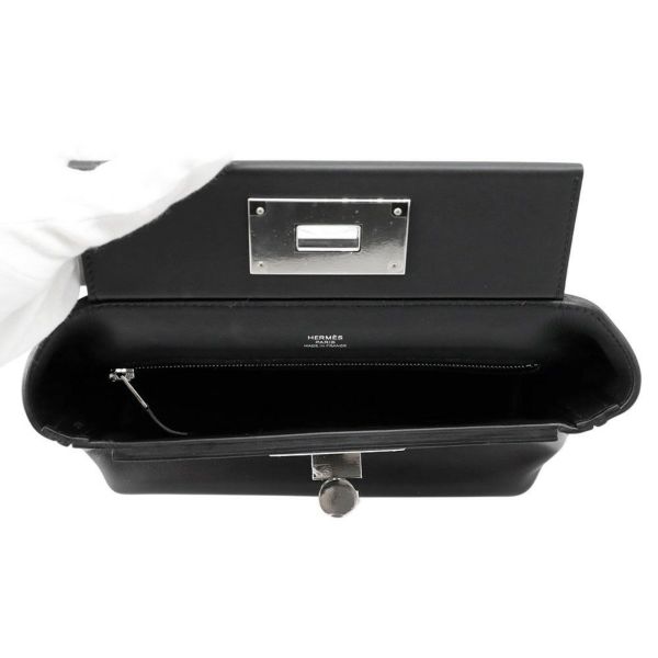 エルメス 24/24 サック ヴァンキャトル ミニ ブラック/シルバー金具 ヴォリュプト/スイフト K刻印 2wayショルダー 黒