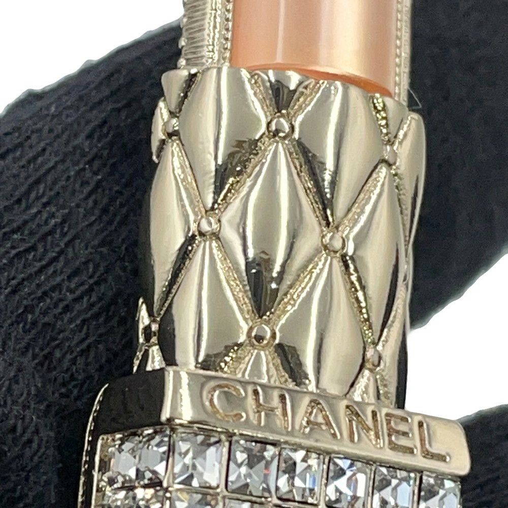 シャネル ブローチ ココマーク リップスティックモチーフ ラインストーン A22 V AB7677 CHANEL 口紅 アクセサリー