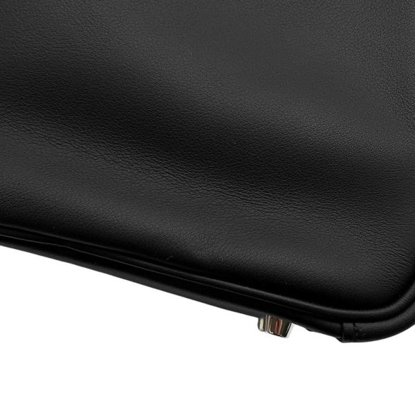 エルメス ハンドバッグ リンディ ミニ ブラック/エレクトラム金具 スイフト K刻印 2wayショルダー 黒