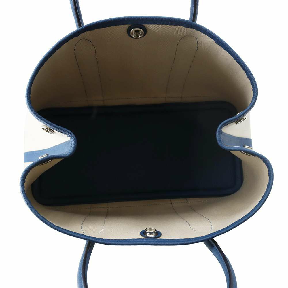 エルメス トートバッグ ガーデンパーティTPM コルヴェール/シルバー金具 トワルシェブロン/ネゴンダ D刻印