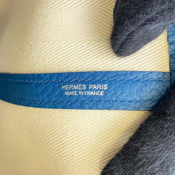 エルメス トートバッグ ガーデンパーティTPM コルヴェール/シルバー金具 トワルシェブロン/ネゴンダ D刻印