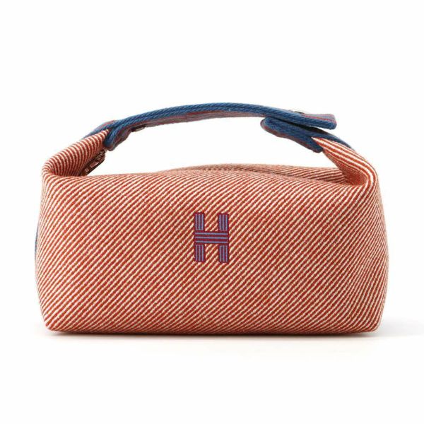 エルメス ポーチ ブリッド・ア・ブラックPM Hナッテ トメット/シルバー金具 キャンバス HERMES