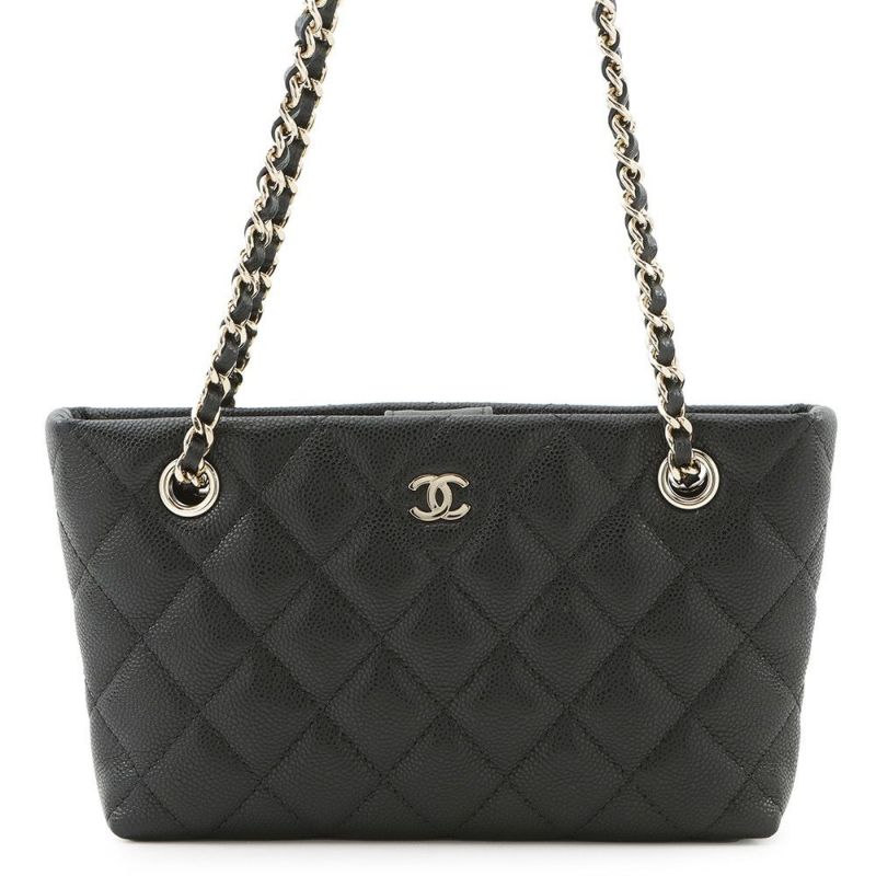 シャネル チェーンショルダーバッグ マトラッセ ココマーク タイムレスクラシックライン チェーンクラッチ キャビアスキン AP4423 黒