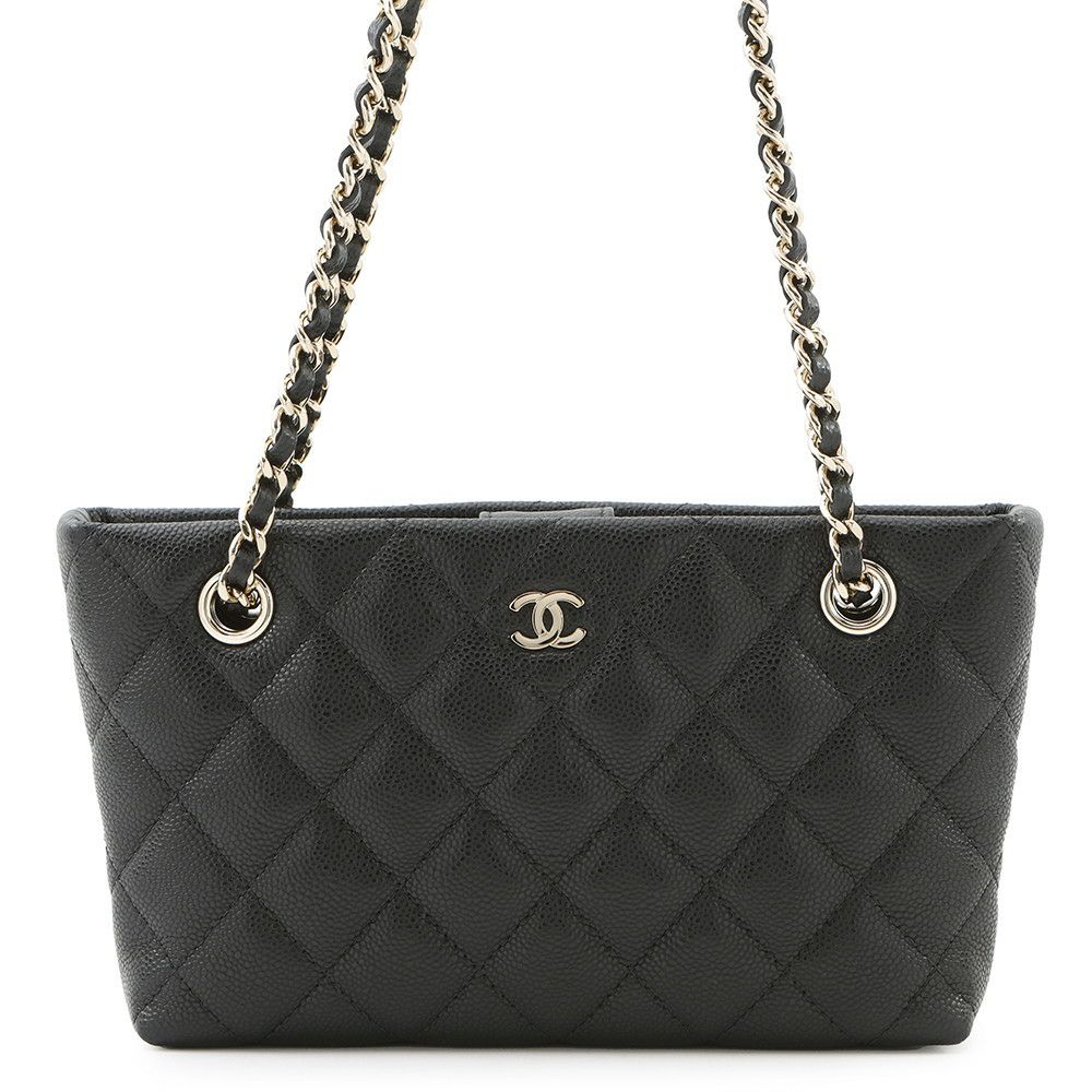 シャネル チェーンショルダーバッグ マトラッセ ココマーク タイムレスクラシックライン チェーンクラッチ キャビアスキン AP4423 黒